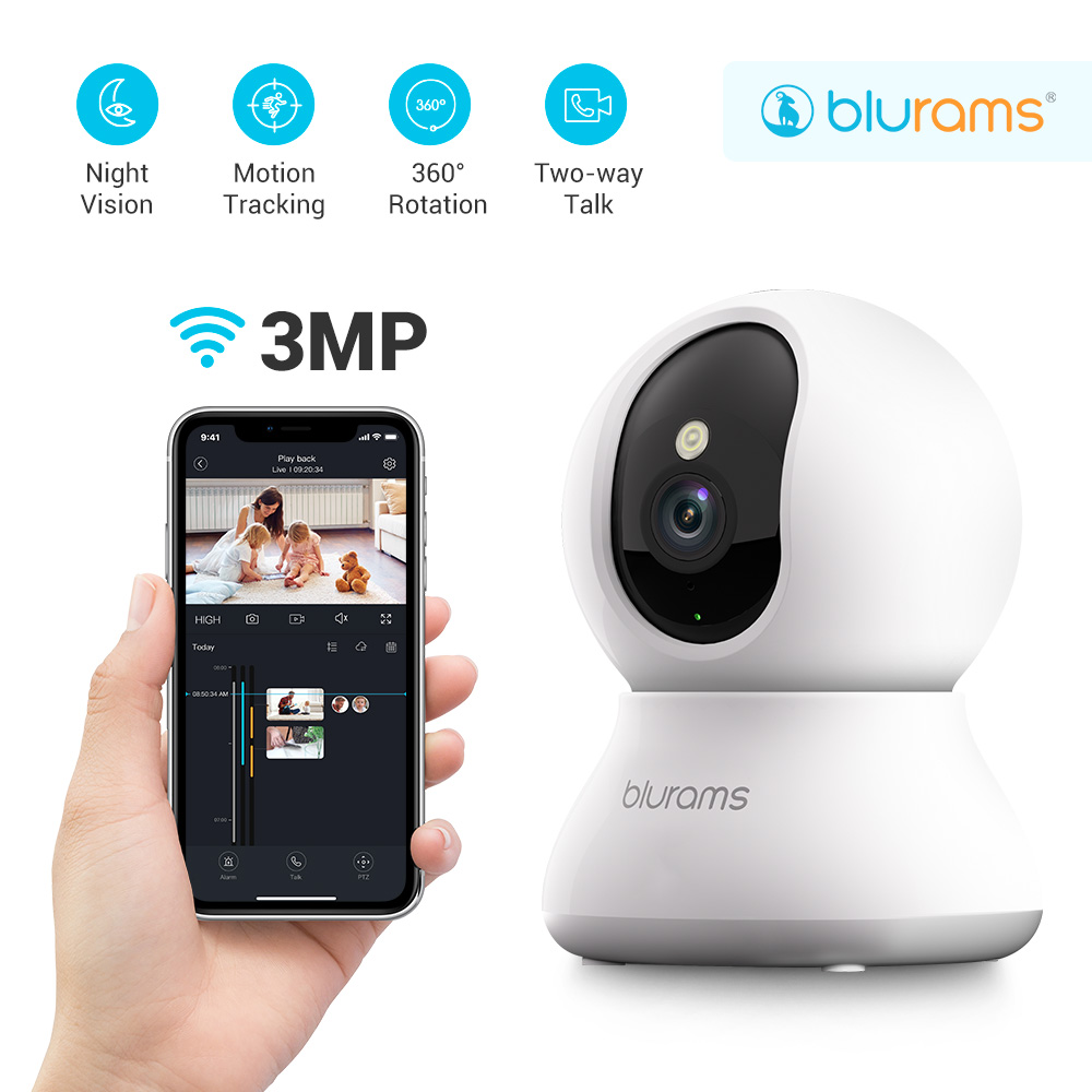 Eufy Camera E220 - blurams กล้องสัตว์เลี้ยง 2K, 360 ° กล้องรักษาความปลอดภัยภายในอาคาร,