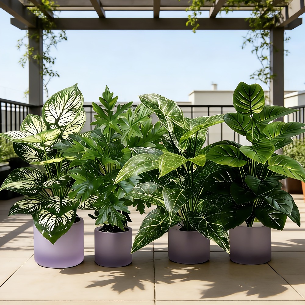 ต้นไม้ประดิษฐ์ 4 ชิ้น พร้อมใบ  - Dracaena Marginata บทวิจารณ์และราคา