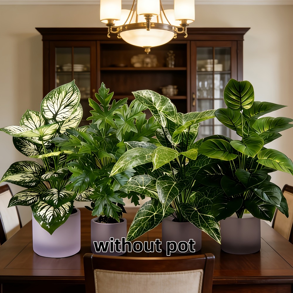 ต้นไม้ประดิษฐ์ 4 ชิ้น พร้อมใบ  - Dracaena Marginata บทวิจารณ์และราคา
